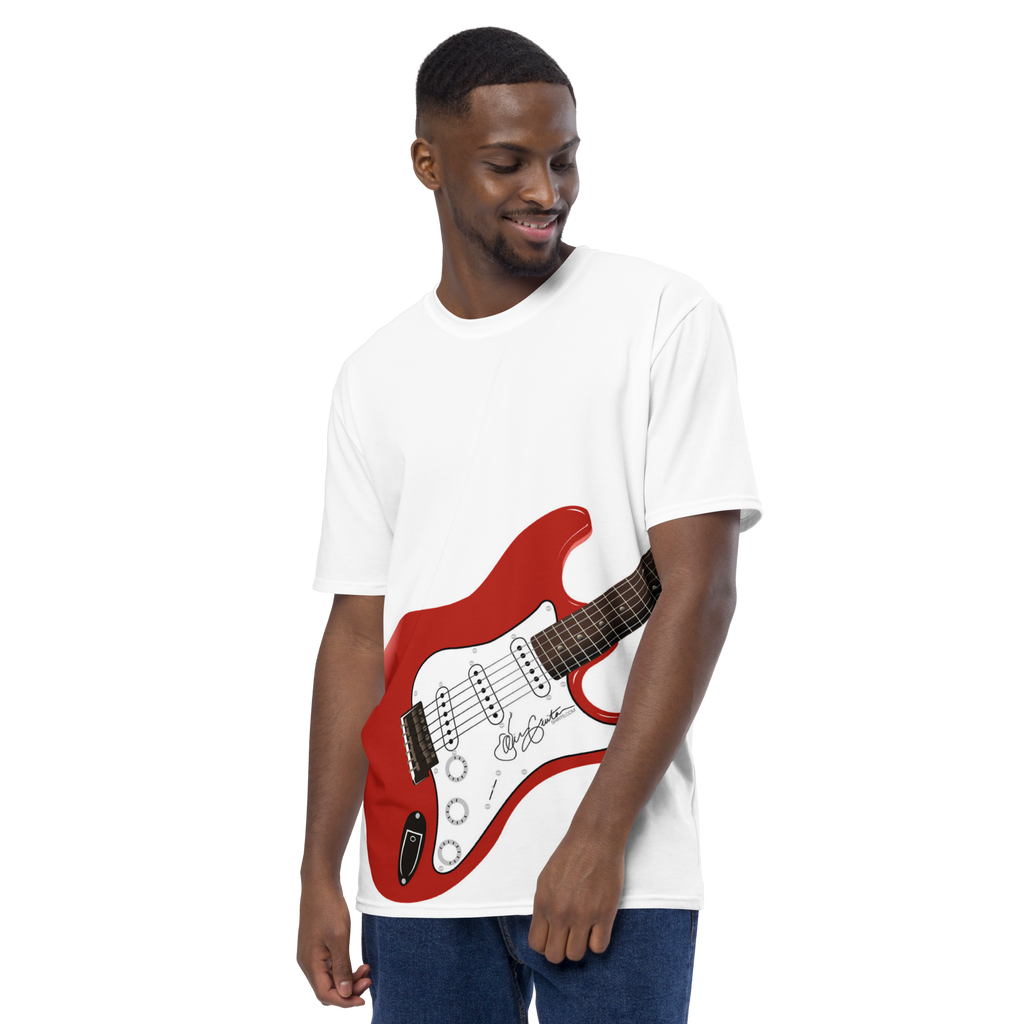 S-style Air Guitar T-shirt with classic contoured electric guitar graphic.