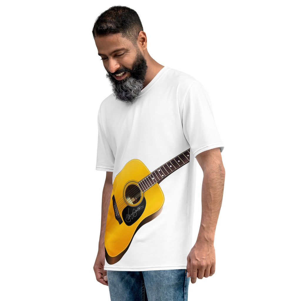 acoustic-style Air Guitar T-shirt with simple wooden guitar graphic